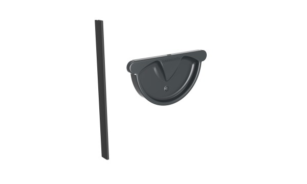 Latako dangtelis su guma, 125mm ALIUMINIS 0.8mm
