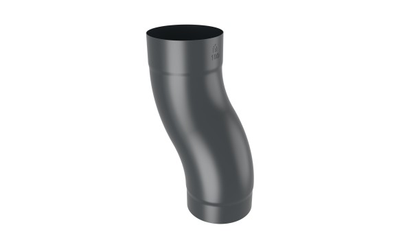 Lietvamzdžio alkūnė dviguba, 72°/ 100mm ALIUMINIS 0.8mm