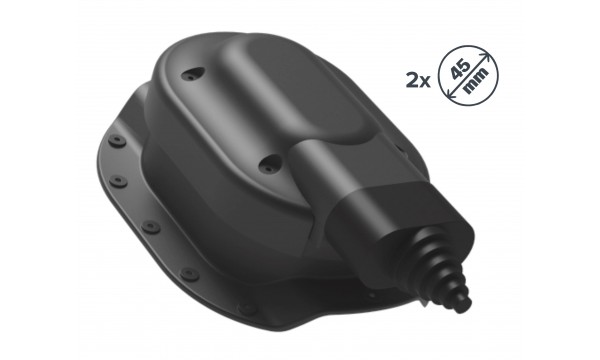 Saulės kolektorių praėjimo elementas profiliuotos skardos dangai 2x45mm