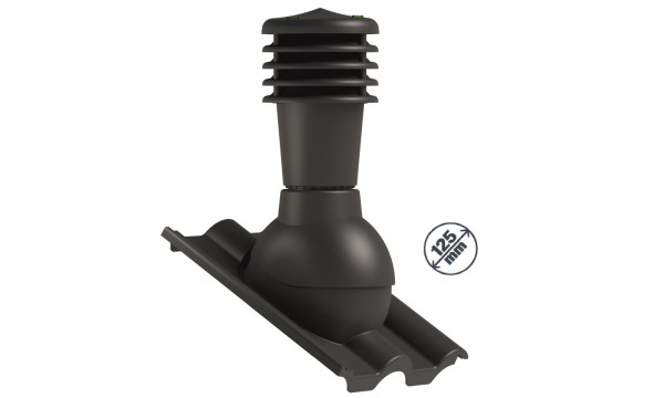 Ventiliacinis kaminėlis betoninei čerpei 125mm 