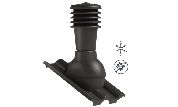 Ventiliacinis kaminėlis betoninei čerpei 125mm (šiltintas)