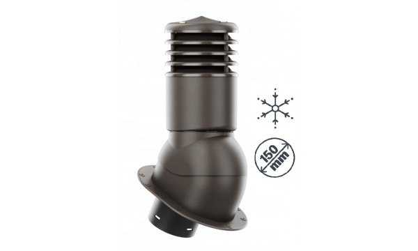 Ventiliacinis kaminėlis lygiai plieninei stogo dangai 150mm (šiltintas)